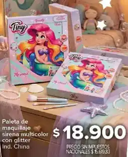 Carrefour Paleta de maquillaje sirena multicolor con glitter oferta