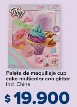 Carrefour Tiny paleta de maquillaje cup cake multicolor con glitter oferta