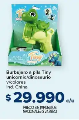 Carrefour Tiny burbujero a pila unicornio/dinosaurio v/colores oferta