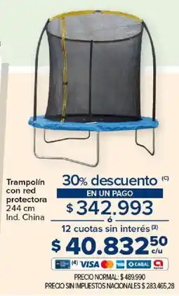 Carrefour Trampolín con red protectora oferta