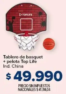 Carrefour Top life tablero de basquet + pelota oferta