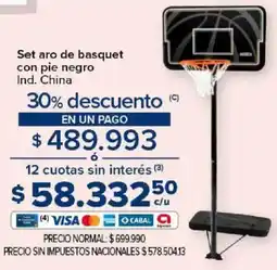 Carrefour Set aro de basquet con pie negro oferta