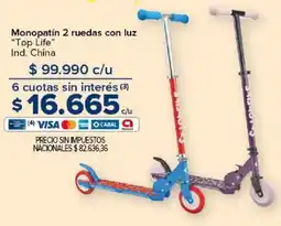 Carrefour Top life monopatín 2 ruedas con luz oferta