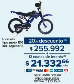 Carrefour Bicicleta tipo moto R16 oferta