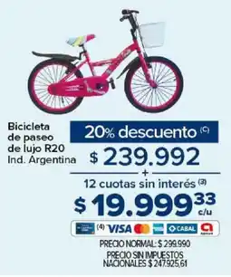 Carrefour Bicicleta de paseo de lujo R20 oferta