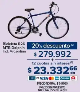 Carrefour Dolphin bicicleta R26 MTB oferta