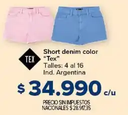 Carrefour Tex short denim color oferta
