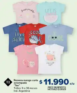 Carrefour Tex remera manga corta estampada oferta