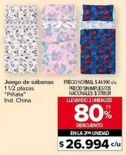 Carrefour Piñata juego de sábanas oferta