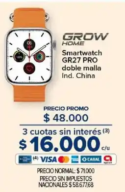 Carrefour Grow smartwatch gr27 pro doble malla oferta