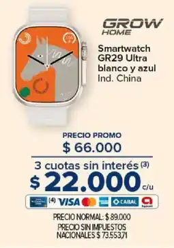 Carrefour Grow home GR29 smartwatch ultra blanco y azul oferta