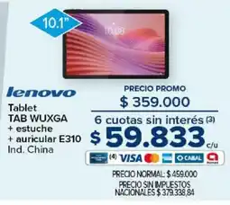 Carrefour Lenovo tablet tab WUXGA oferta