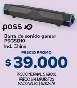 Carrefour Poss barra de sonido gamer PSGSB10 oferta