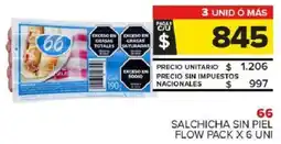 Carrefour Maxi 66 salchicha sin piel flow pack oferta