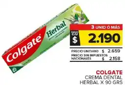 Carrefour Maxi Colgate crema dental herbal oferta