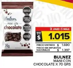 Carrefour Maxi Bulnez mani con chocolate oferta