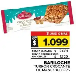 Carrefour Maxi Bariloche turron crocante de mani oferta