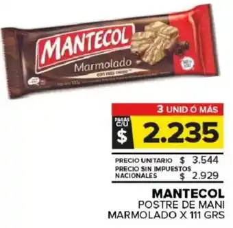 Mantecol postre de mani marmolado