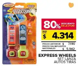 Carrefour Maxi Express wheels set lanza autos tiras oferta