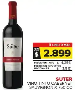 Carrefour Maxi Suter vino tinto cabernet sauvignon oferta