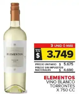 Carrefour Maxi Elementos vino blanco torrontes oferta