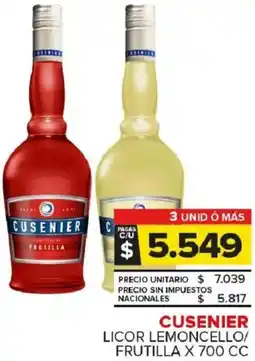 Carrefour Maxi Nacionales licor lemoncello/ frutilla oferta