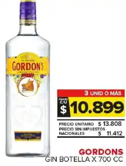 Carrefour Maxi Gordons gin botella oferta