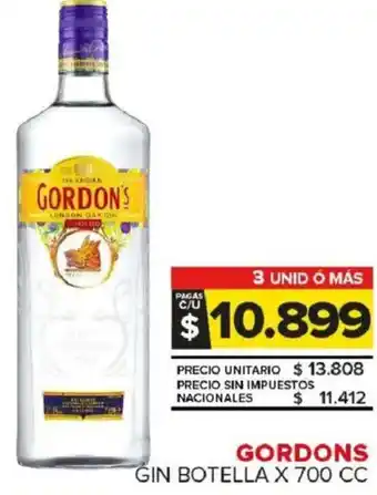 Carrefour Maxi Gordons gin botella oferta