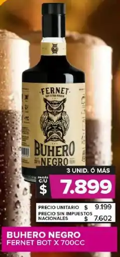 Carrefour Maxi Buhero negro fernet bot oferta