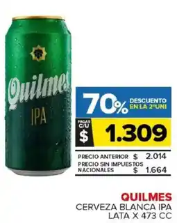 Carrefour Maxi Quilmes cerveza blanca ipa lata oferta