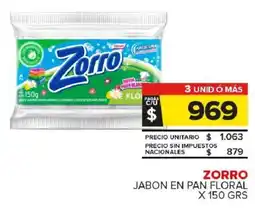 Carrefour Maxi Zorro jabon en pan floral oferta