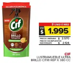 Carrefour Maxi Cif lustramueble ultra brillo citri rep oferta