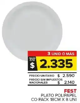 Carrefour Maxi Fest plato polipapel co pack oferta