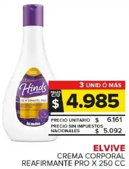 Carrefour Maxi Elvive crema corporal reafirmante pro oferta