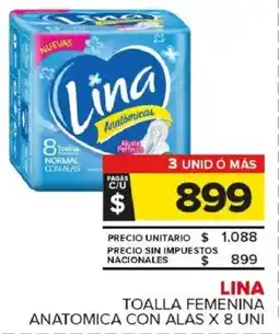 Carrefour Maxi Lina toalla femenina anatomica con alas oferta
