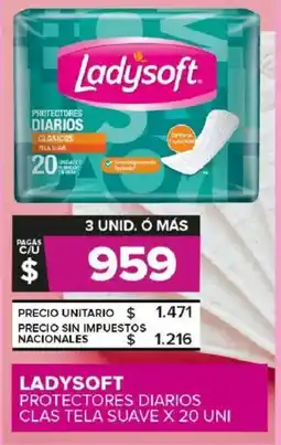 Carrefour Maxi Ladysoft protectores diarios clas tela suave oferta