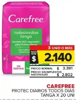 Carrefour Maxi Carefree protec diarios todos dias tanga oferta