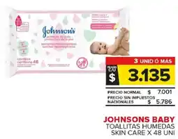 Carrefour Maxi Johnsons baby toallitas humedas skin care oferta