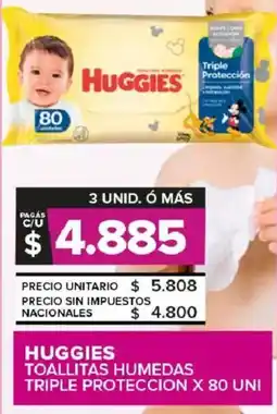 Carrefour Maxi Huggies toallitas humedas triple proteccion oferta