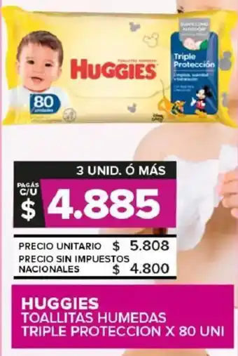 Carrefour Maxi Huggies toallitas humedas triple proteccion oferta