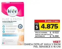 Carrefour Maxi Veet banda depilat axila y bikini piel sensible oferta