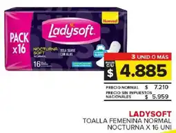 Carrefour Maxi Ladysoft toalla femenina normal nocturna oferta