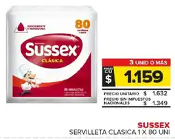 Carrefour Maxi Sussex servilleta clasica oferta