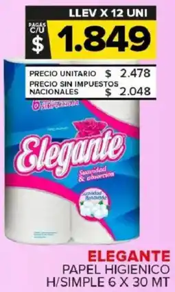 Carrefour Maxi Elegante papel higienico h/simple oferta