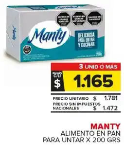 Carrefour Maxi Manty alimento en pan para untar oferta