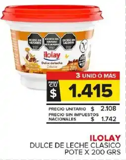 Carrefour Maxi Ilolay dulce de leche clasico pote oferta