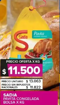 Carrefour Maxi Sadia pavita congelada bolsa oferta