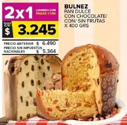 Carrefour Maxi Bulnez pan dulce con chocolate/ con/sin frutas oferta
