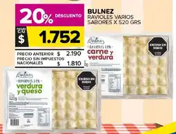 Carrefour Maxi Bulnez ravioles varios sabores oferta