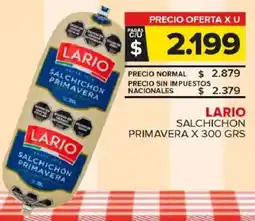 Carrefour Maxi Lario salchichon primavera oferta